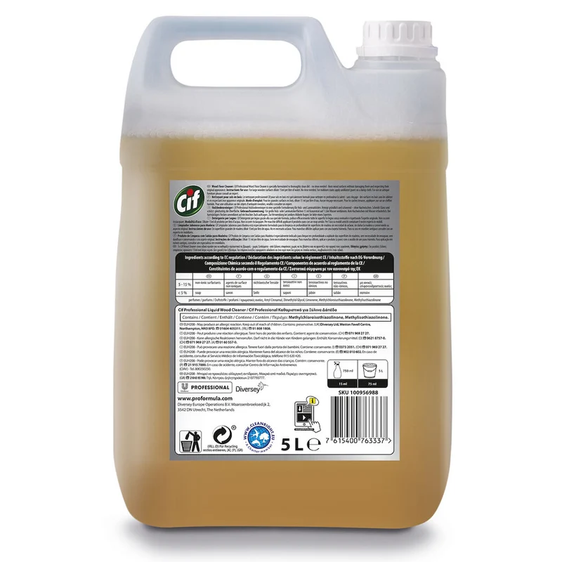 Detergente per pulizia superfici in legno Cif Detergente per Legno 5L