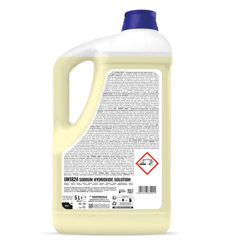 Detergente per lavaggio stoviglie Sanitec Stovil Fast 5 lt