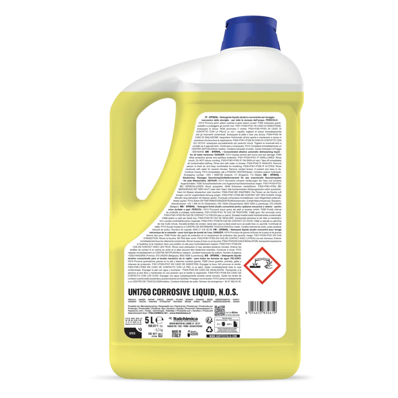 Detergente per lavaggio manuale stoviglie Sanitec Stovil Green Power 5 lt