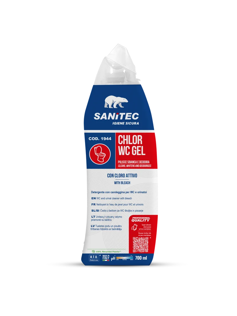 Detergente con candeggina per Wc Sanitec Chlor Wc Gel 700 ml