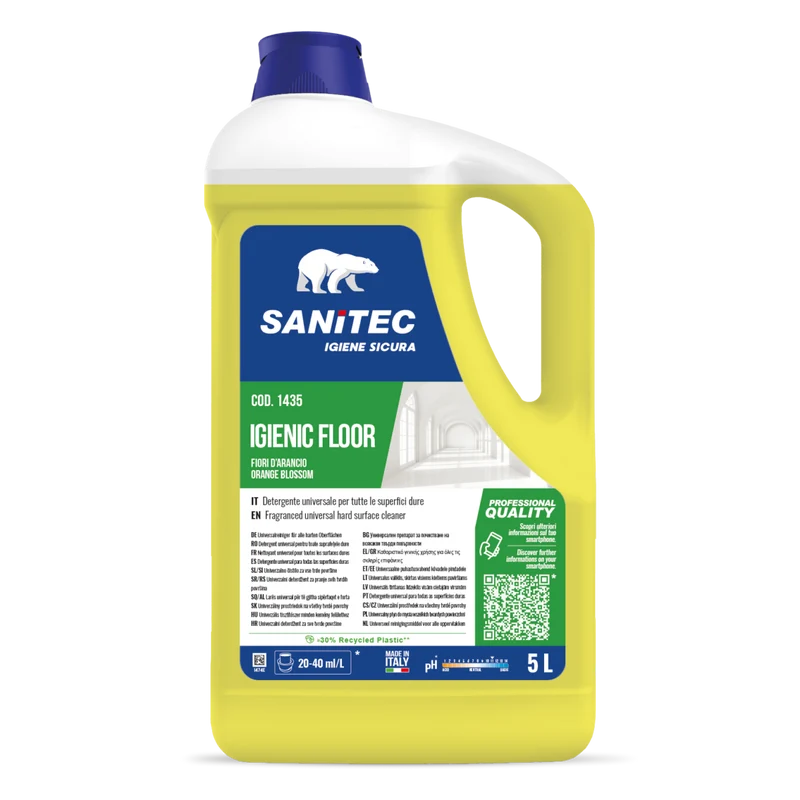 Detergente per pavimenti Sanitec Igienic Floor Fiori D'arancio 5 litri