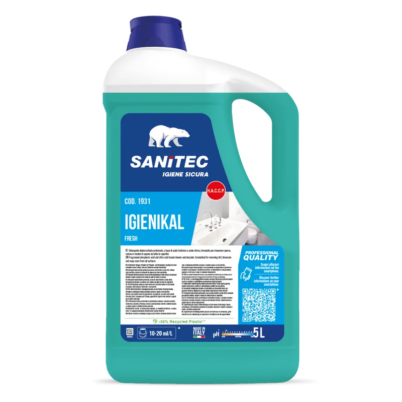 Detergente disincrostante per bagni Sanitec Igienikal Fresh 5 litri