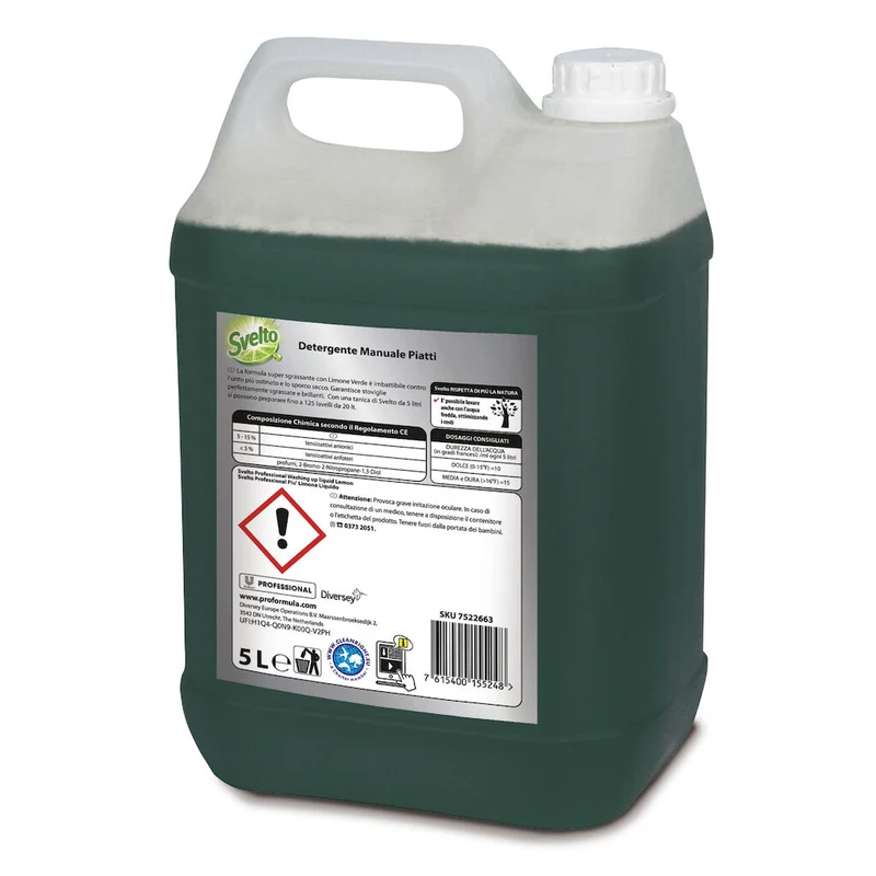 Detergente liquido per stoviglie Svelto Più Limone 5 litri