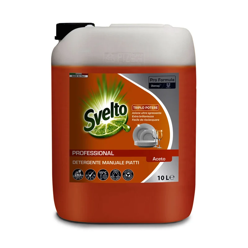 Detergente liquido per stoviglie Svelto Più Aceto 10 litri