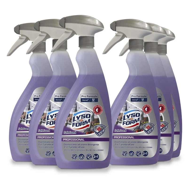 Detergente disinfettante Diversey Lysoform Safeguard 6X750 ml