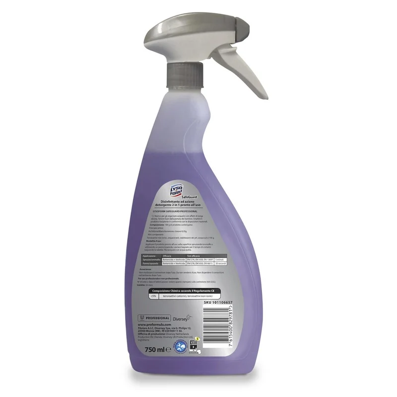 Detergente disinfettante Diversey Lysoform Safeguard 750 ml
