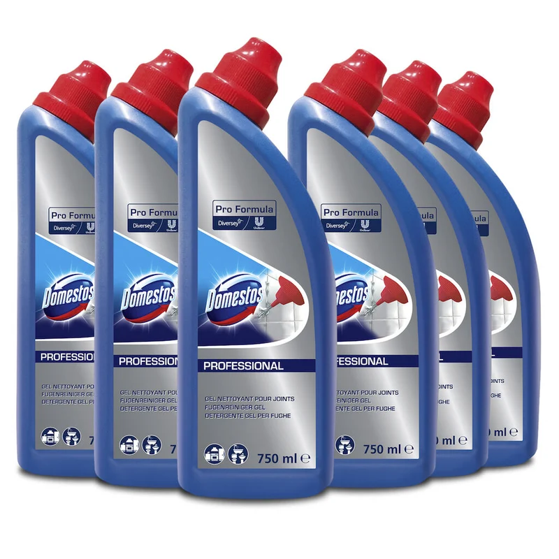 Detergente per pulizia fughe piastrelle Diversey Domestos Gel per Fughe 6X750 ml