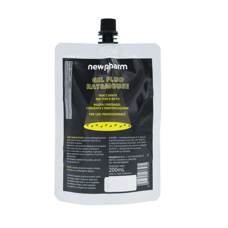 Esca tracciante non tossica per topi e ratti Gel Fluo Rat&Mouse 200 ml