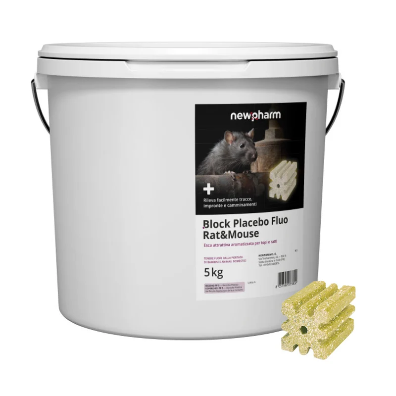 Esca non tossica per topi e ratti Block Placebo Fluo 5 kg