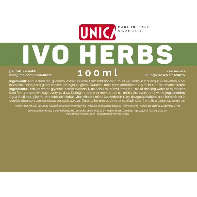 Ivo Herbs 100ml - Anti Acariens Rouges - Unique