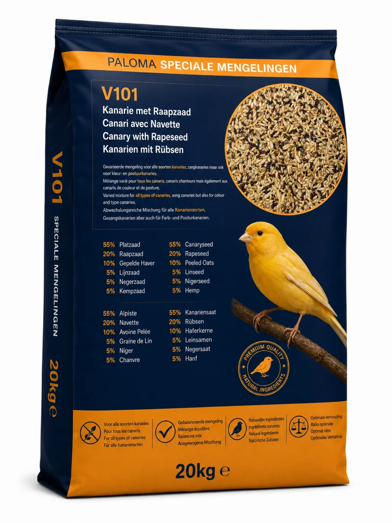 Mélange V101 Canari avec graines de Niger 20 kg - Paloma