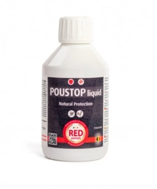 Poustop Liquide 250ml (Anti-acariens rouges) - Animaux rouges
