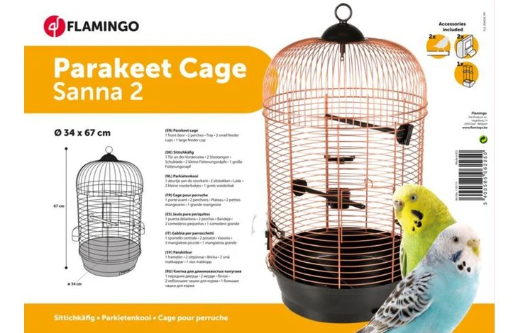 Cage à perruches Sanne 2 Cuivre - Noir