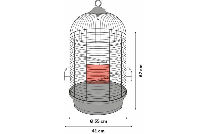 Cage à perruches Sanne 2 Cuivre - Noir