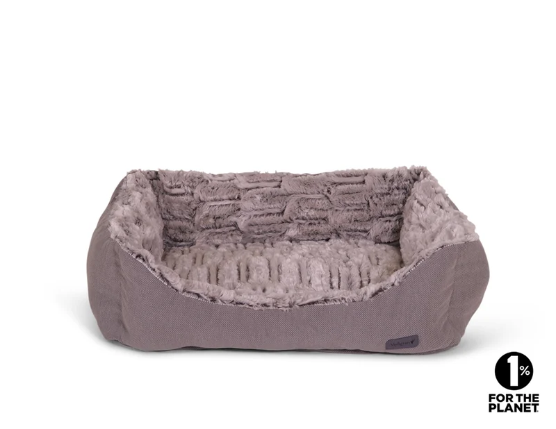 Panier carré Liah Taupe - Coussins confortables - 60 x 48 x 19 cm
