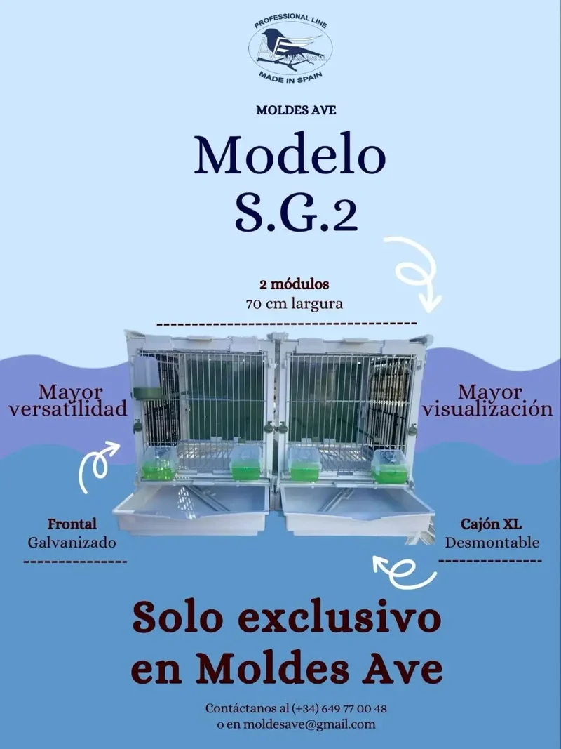 Modèle SG2, module cage 70cm - MA Kooi Moldes Ave