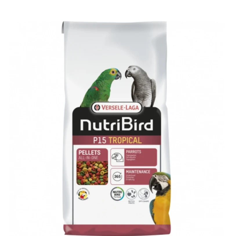 Nutribird P15 tropical 3kg - Granulés extrudés - Aliment d'entretien pour perroquets