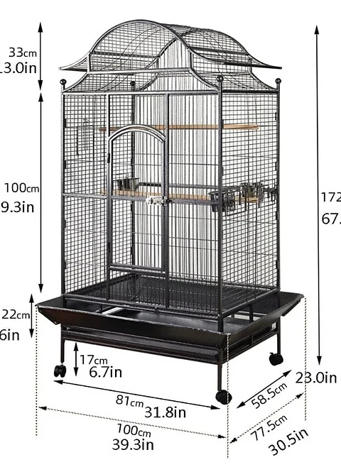 Parrot Cage Villa (prise en charge uniquement ou transport en voiture ou en camionnette)