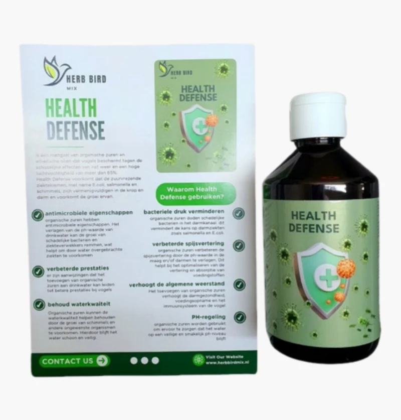 Protection Santé 300 ml - Prévient la coccidiose (Anti-taches noires ⚫️ 🌱) - Meilleure régulation du pH - Mélange d'herbes pour oiseaux