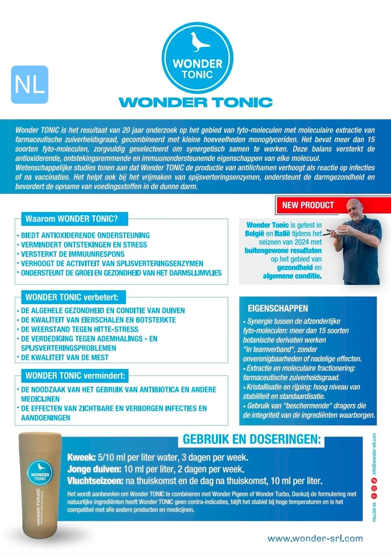 Wonder Tonic 1L, Wonder Pigeons