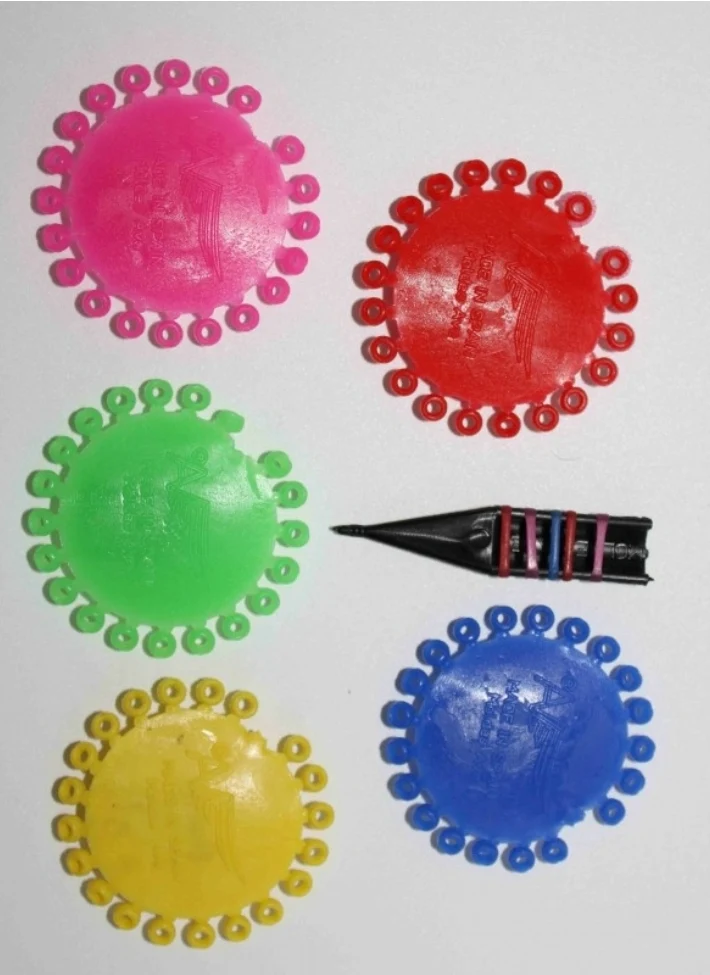 Anneaux élastiques à la citronnelle 3.1 mm (100 anneaux + pistolet) Moldes Ave