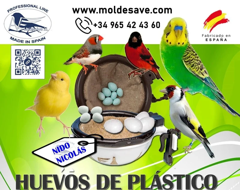 Œufs en plastique Canaris (36 pièces) - Moldes Ave