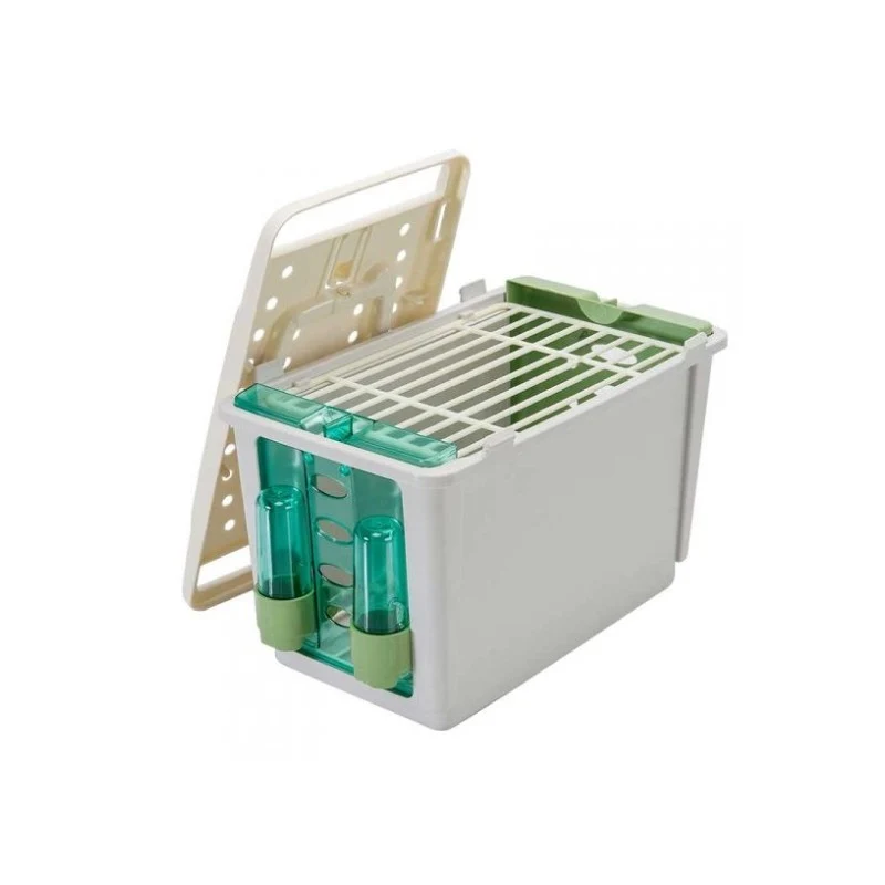 Boîte de transport avec couvercle « BLEU » 1 compartiment petit plastique (NZ84) STA