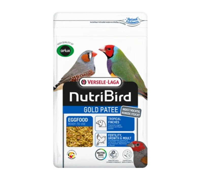 NOUVEAU Nutribird Gold Patee Oiseaux Tropicaux 1kg (Avec fermeture éclair)