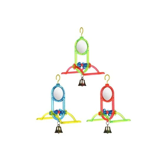 Jouet Perruche - Miroir + Clochette - Multicolore