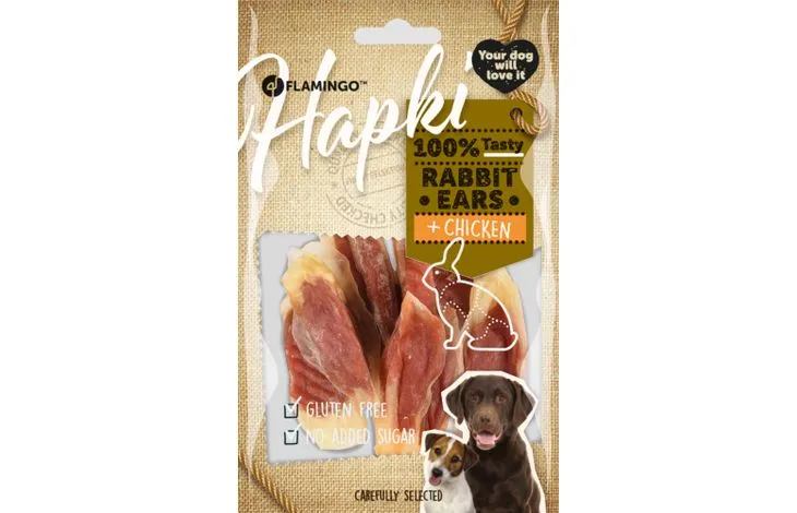 Hapki Oreilles de Lapin au Poulet 10cm 1 pièce