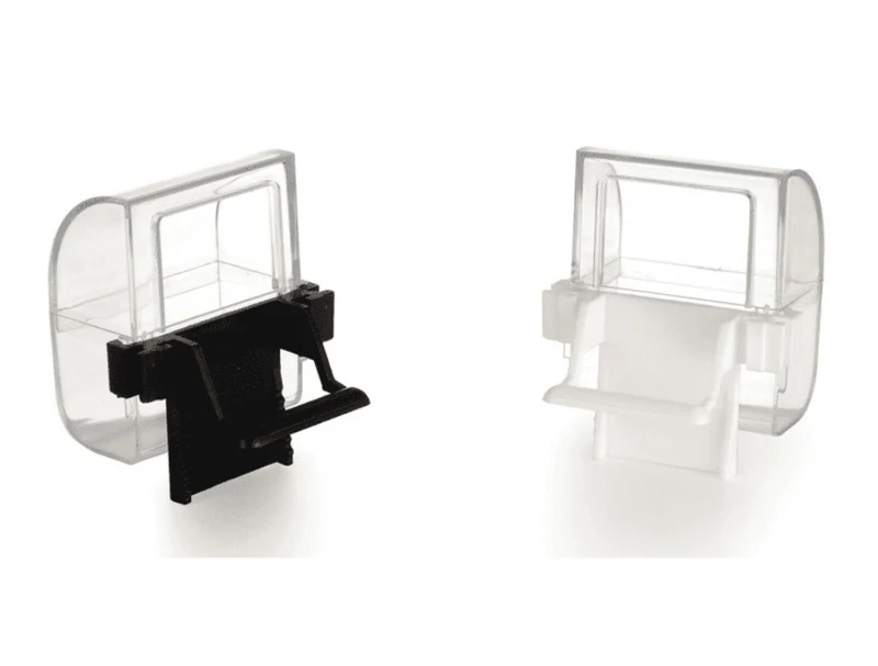 Bol à nourriture canari avec marche blanc 8x4.5x6.5cm