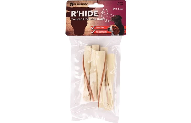 Snack R'hide Chewing Roll Blanc Au Canard 12cm 24 grammes - 5 pièces 70 grammes