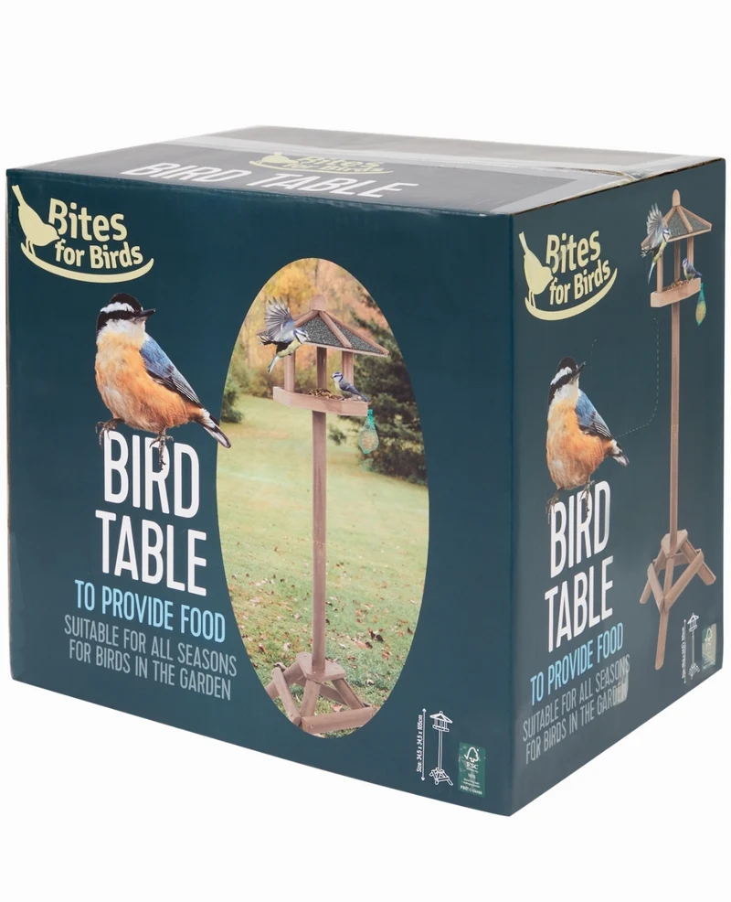 Table d'alimentation pour oiseaux de jardin sur pied