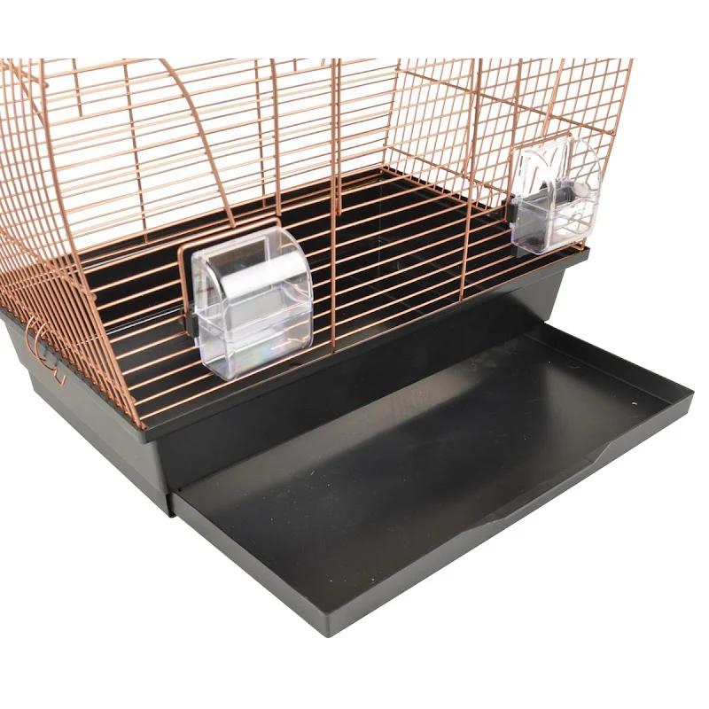 Cage à oiseaux Saga Noir/Cuivre