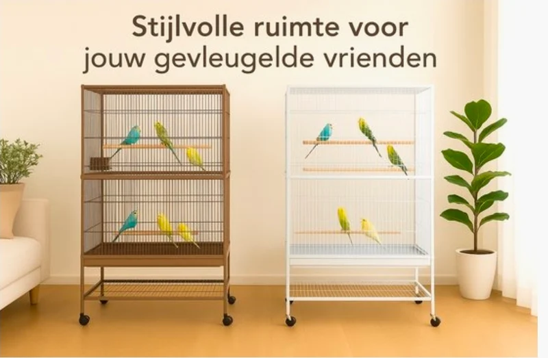 Volière Sumba Taube - Volière extérieure pour 8 personnes (intérieur/extérieur) - Volière en aluminium - 79 x 52 x 134 cm - Volière flamants roses