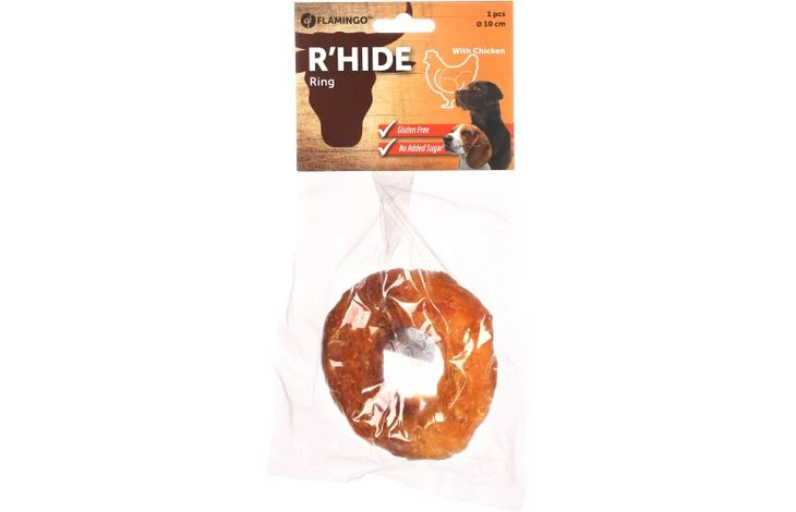 Anneau à mâcher Donut, saveur poulet 10cm 110 grammes