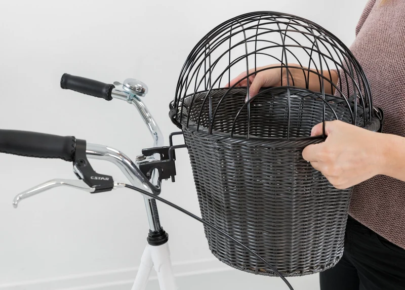 Trixie Panier à Vélo pour Chien en Rotin - 5kg