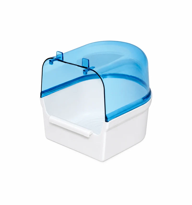 Maison de bain grand blanc / bleu transparent