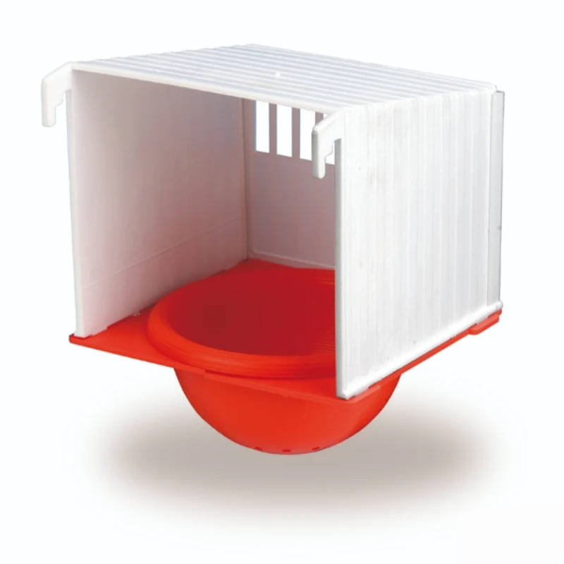 Nid suspendu blanc/orange avec bol de nidification orange - BOX 18 PIECES