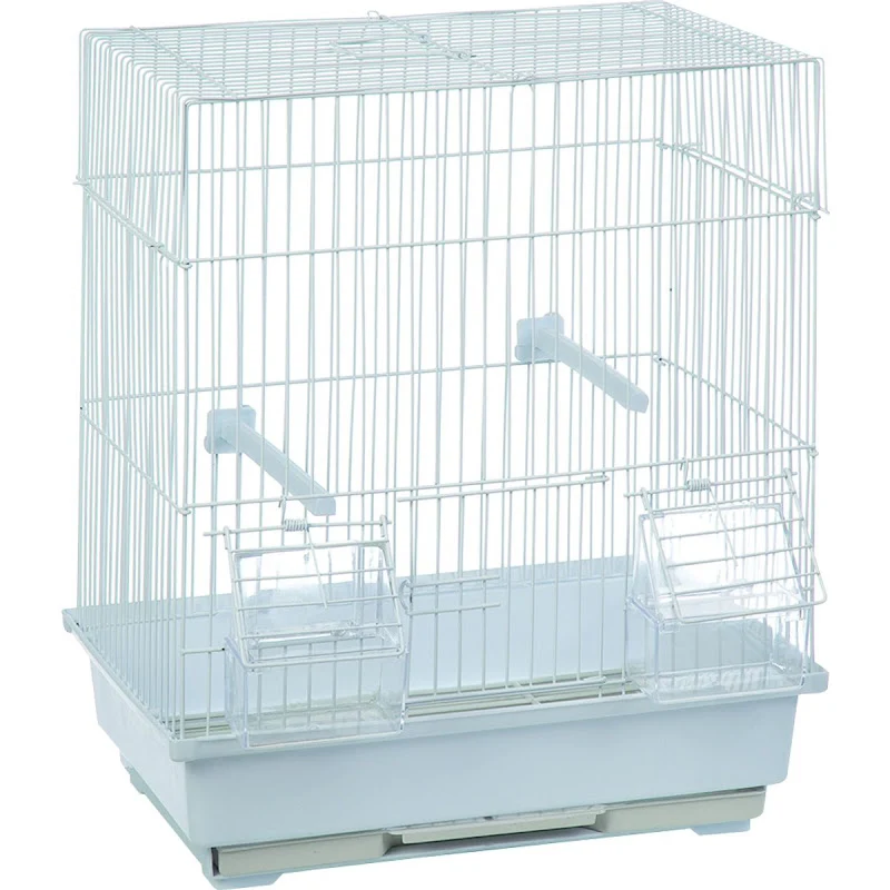 Cage à oiseaux Flamingo Dolak blanche - 30 x 22,50 x 38 cm
