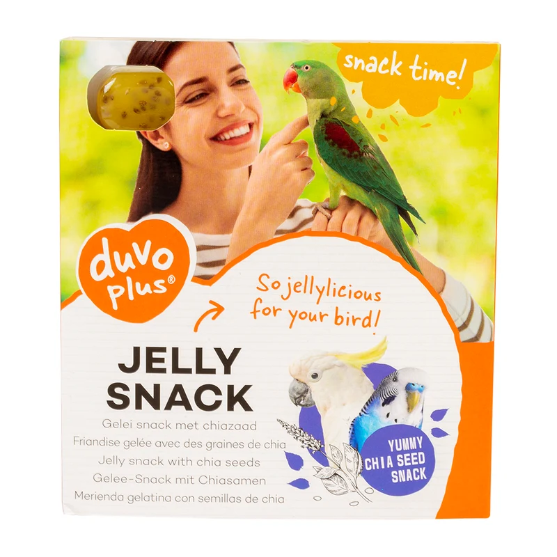 Collation de gelée pour oiseaux avec chia, 12pcs. 5 grammes