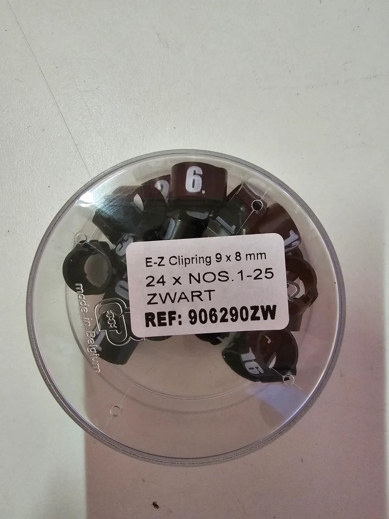 Anneaux EZ Click (9 mm) avec chiffres (1-25)