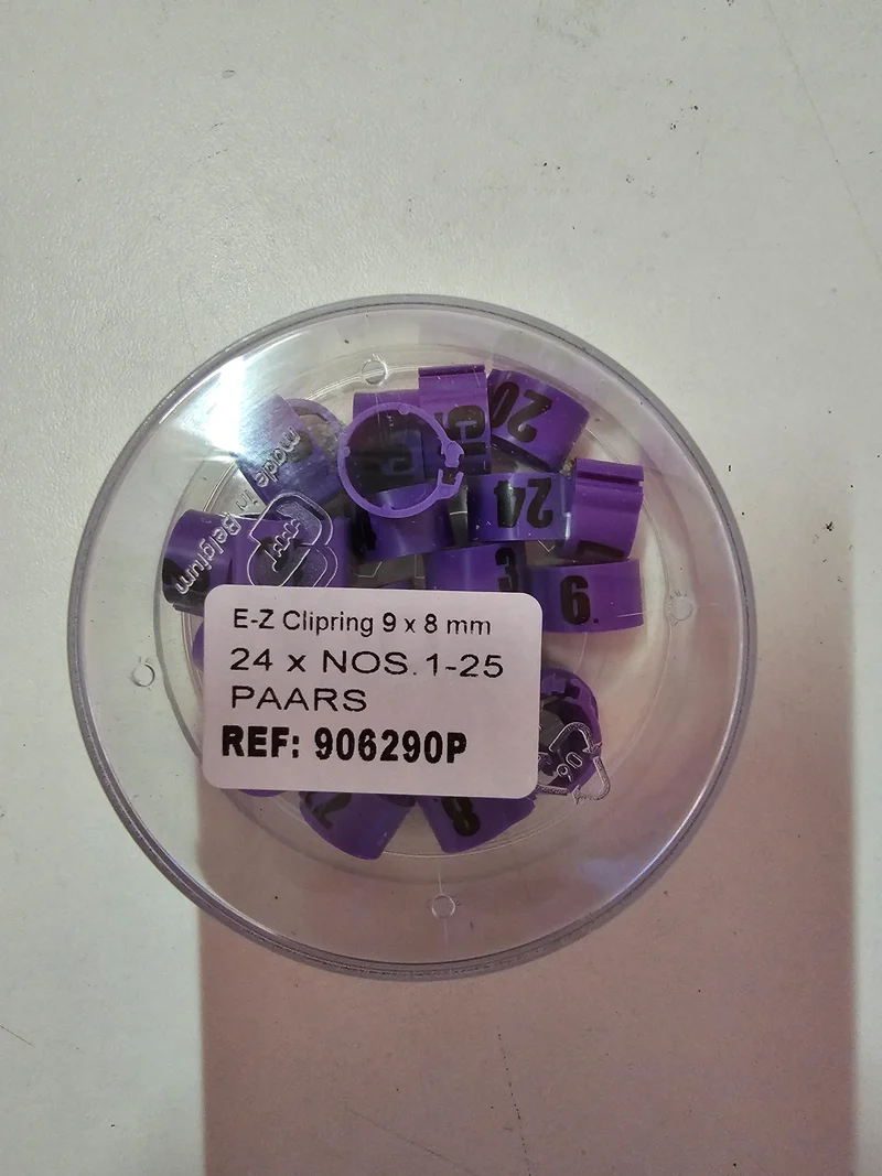 Anneaux EZ Click (9 mm) avec chiffres (1-25)