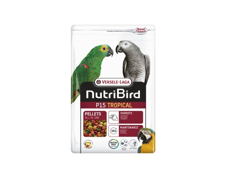 Nutribird P15 tropical 1kg (autopesé) - Granulés extrudés - Aliment d'entretien pour perroquets