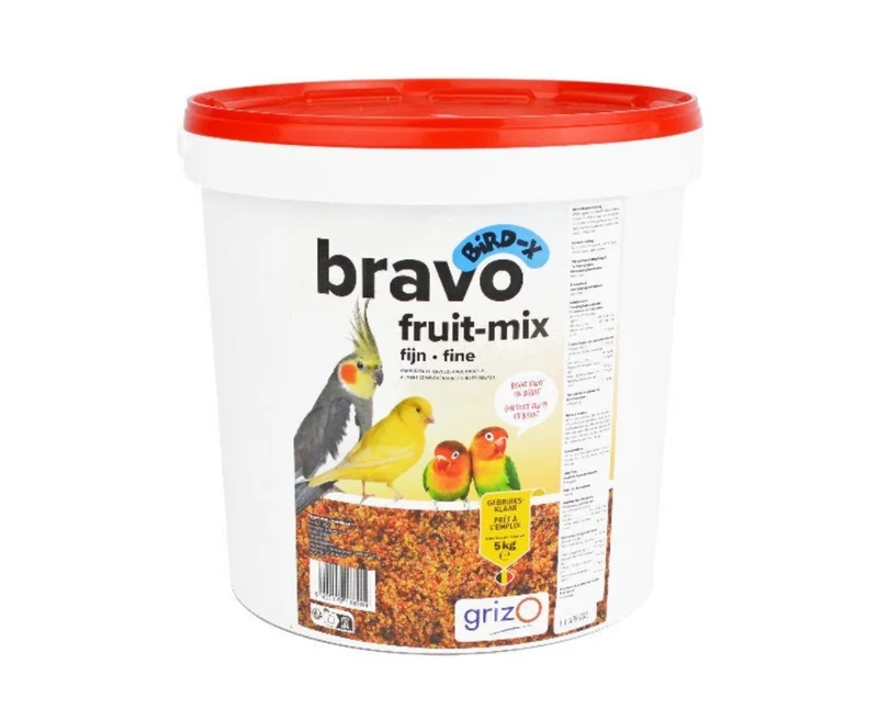 Bravo Fruit Mix Fine 1kg - Bird-X Grizo (emballé à la main)