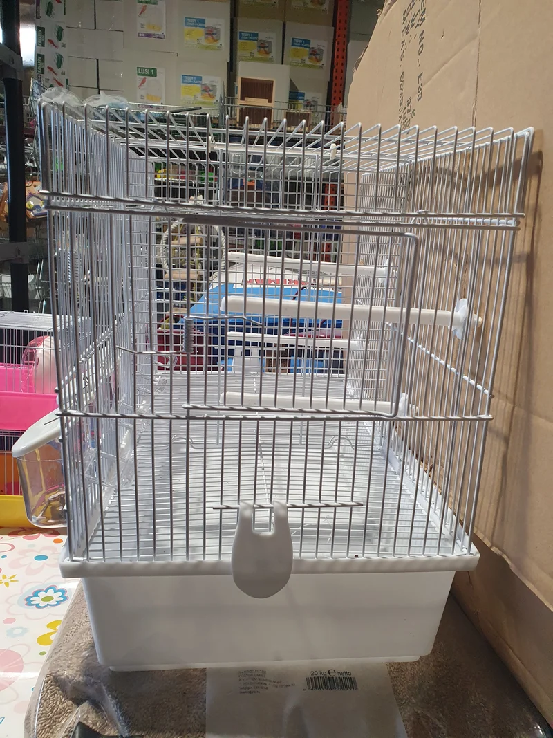 6 cages d'élevage empilables en fil de fer blanc (avec grille de fond)