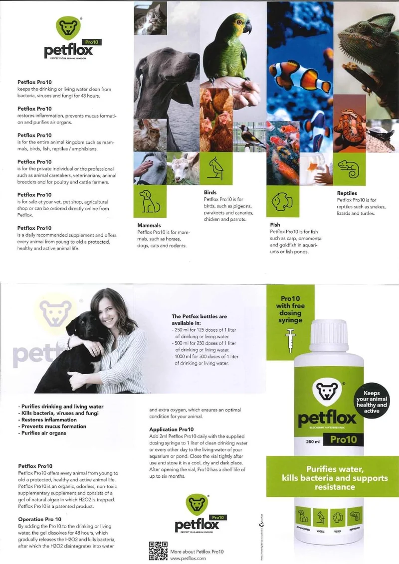 Petflox Pro10 - 1000 ml - Pour tous les animaux