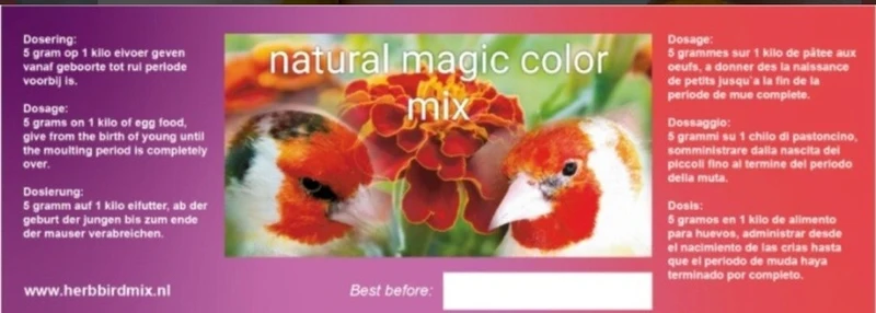 Mélange de couleurs magiques naturelles (300 grammes) - Herb Bird Mix
