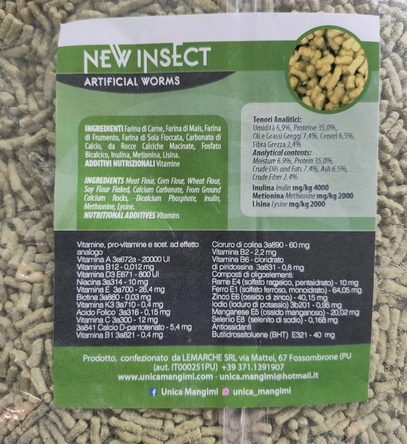 Nouvel insecte 330 grammes - Substitut d'insectes vivants ou congelés - Unica