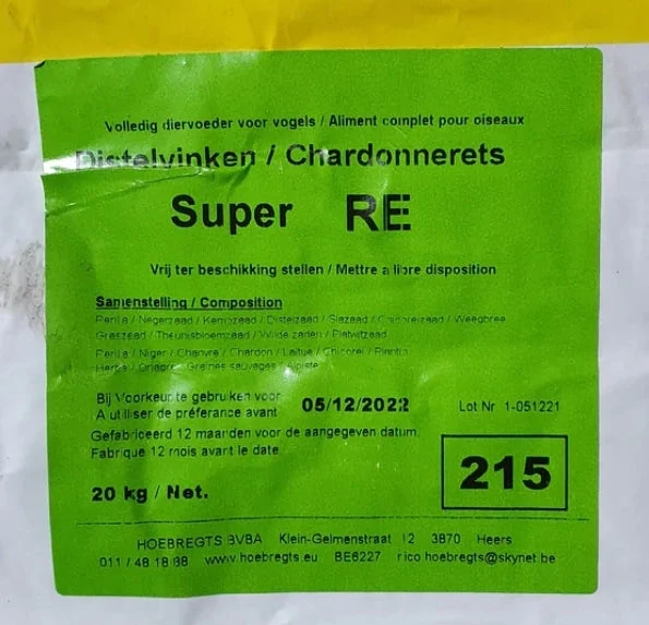 Super RE Chardonnerets 5kg - Hobbyfarm Hoebregts